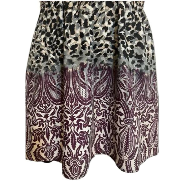 BeBop Midi Dress M Boho Animal Print Purple Fall Layering Y2K Retro Aesthetic - Picture 8 of 13